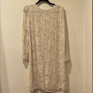 Vtg Beaded‎ Silk formal Dress